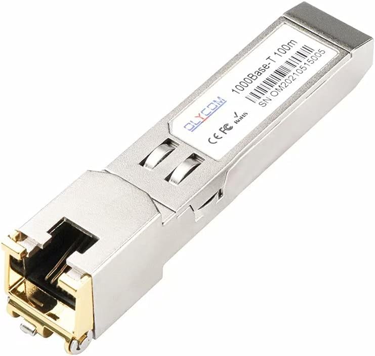 Copper SFP Mini GBIC RJ45 SFP 1.25G 1000BASE-T 100m for Cisco GLC-T/SFP-GE-T Meraki MA-SFP-1GB-TX Ubiquiti UF-RJ45-1G D-Link Supermicro Netgear, TP-Link and Other Open Devices