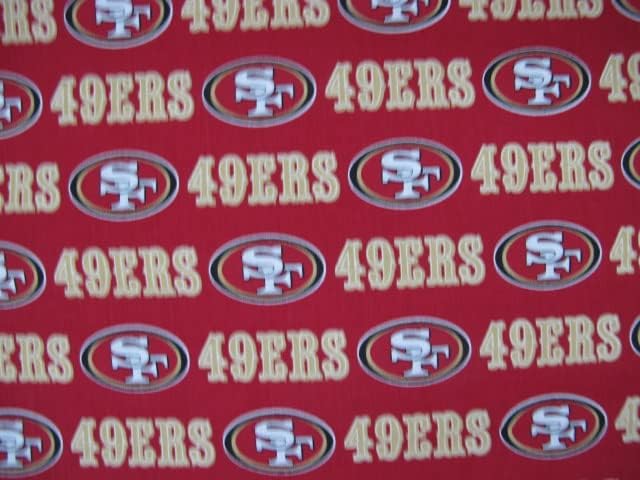 60″ Wide Fabric Traditions Cotton Broadcloth San Francisco Football Team Red