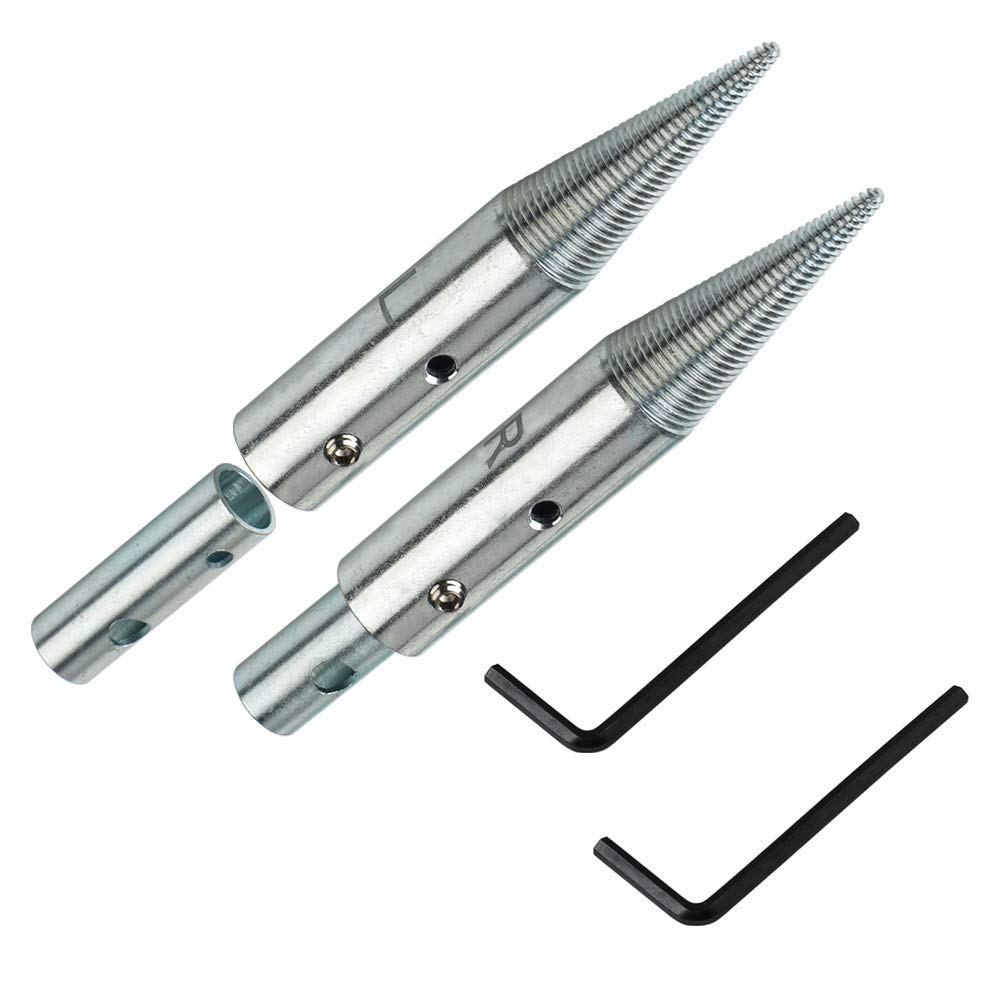 1/2″ & 5/8″ Tapered Spindle Adapter Threaded for Buffing Polishing Wheel for Bench Grinder Left and Right – 1 Pair