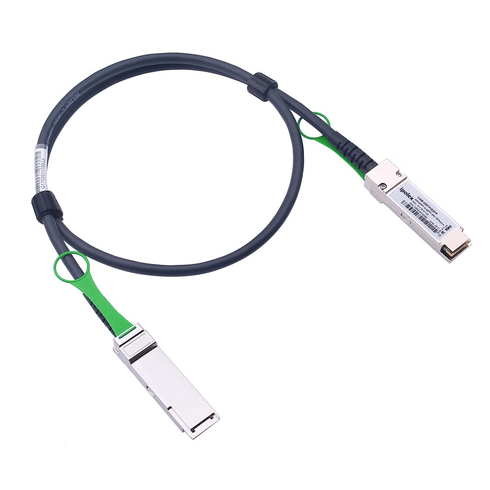 40G QSFP+ DAC Twinax Cable, 40GBASE-CR4 Passive Direct Attach Copper Cable, 0.5m (1.64ft), for Cisco QSFP-H40G-CU50CM, Meraki MA-CBL-40G-50CM, Intel XLDACBL05, Mikrotik, Netgear, TP-Link, D-Link