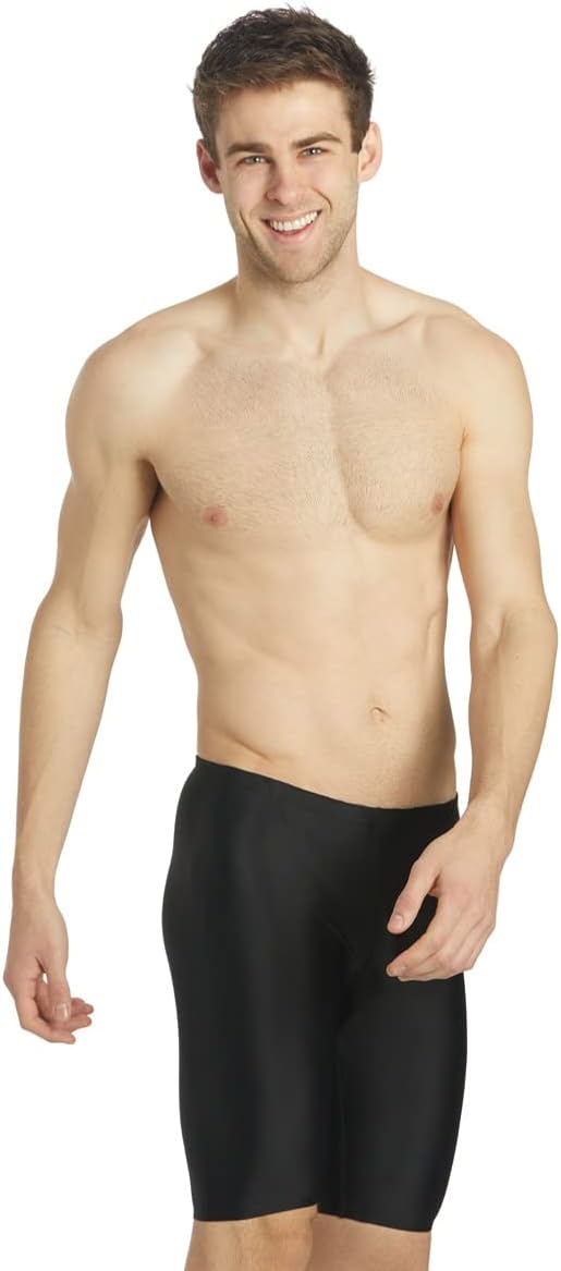 Men’s Lite Swimsuit Jammer, UPF 50+ Sun Protection, Durable Polyester Spandex, Adjustable Drawstring Waist