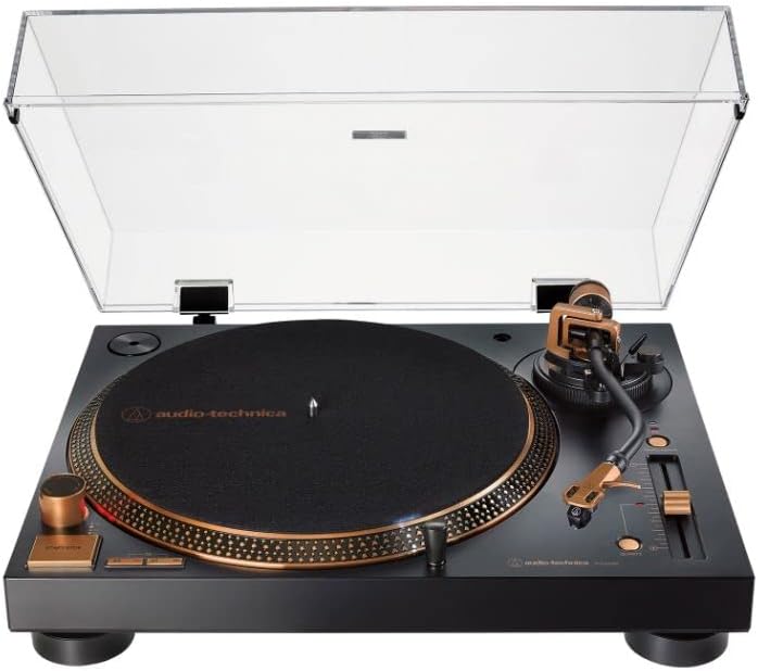 Audio-Technica AT-LP120XUSB-BZ Direct-Drive Turntable (Analog & USB), Fully Manual, Hi-Fi, 3 Speed, Convert Vinyl to Digital, Anti-Skate and Variable Pitch Control, Bronze