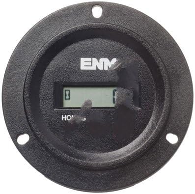 ENM Company T44B65A, Hour Meter; Round, 3 Holes; 6-Digit; Non-Volatile Memory; 4.5-60VAC/VDC; 50-60Hz