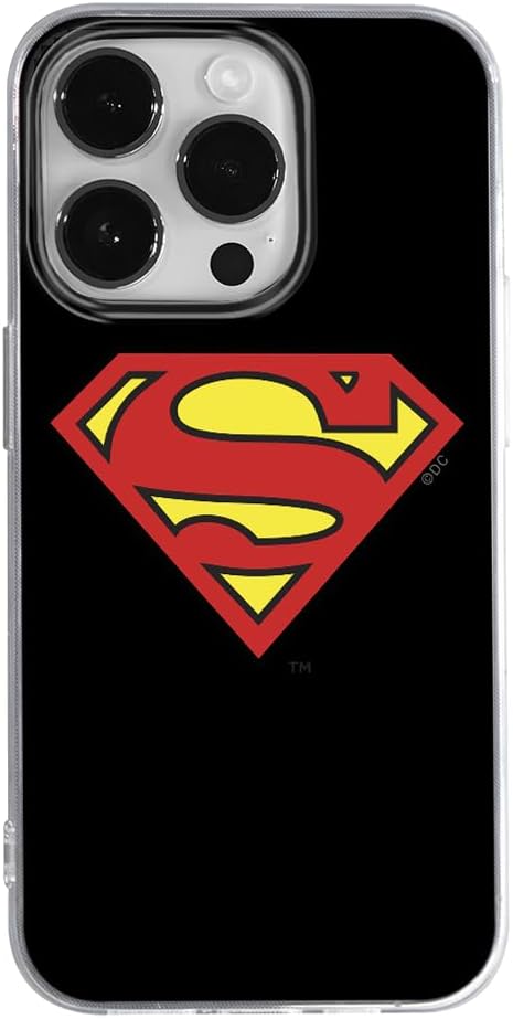 ERT GROUP Phone Case for Samsung S24, Original and Officially Licensed Superman 002 DC Case Full Print Black, Optimal Fit TPU Back