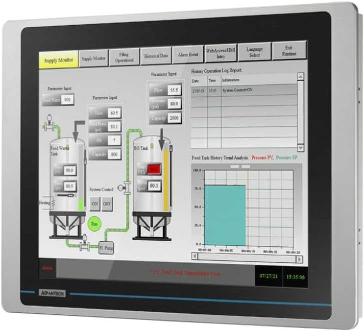 WOP-215K-NAE, Panel PCs 15″ XGA, 64MB SDRAM, 128MB Flash(NAND), Serialx3, Ethernet