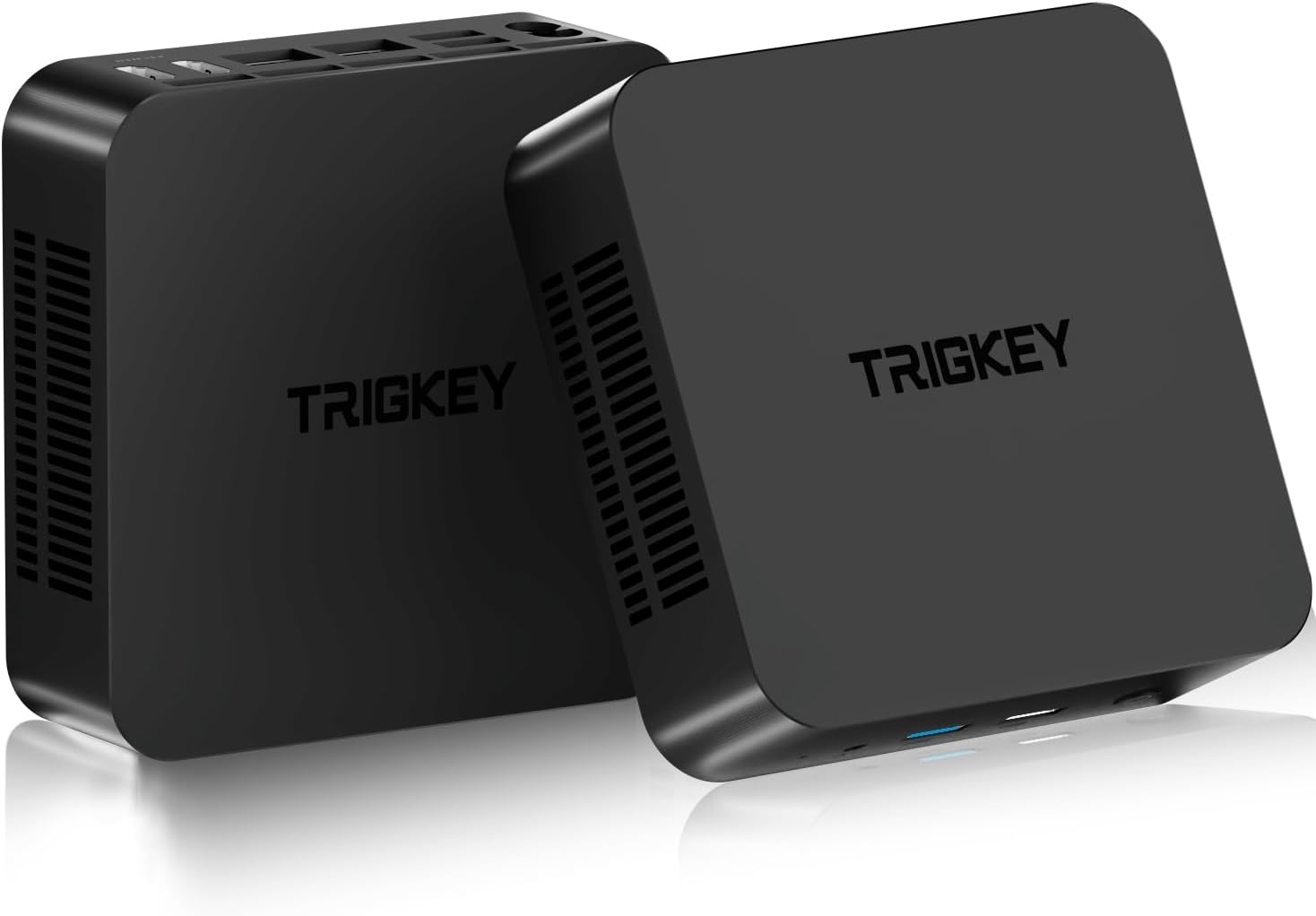 TRIGKEY Key N100 Mini PC, Intel Alder Lake N100 (4C/4T, Up to 3.4Hz) 16G DDR4 500G SSD Mini Computer, Intel N100 Mini PC Support Dual Display/Dual 1000MB/S Ethernet/WiFi-5/BT5.0