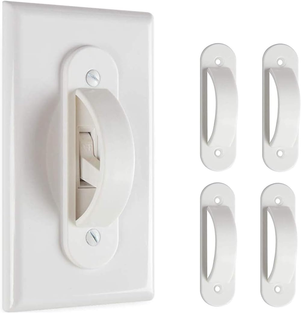 Wall Switch Guards Plate Covers Child Safety Security Home Decor (4 Pack), White – Keeps Light ON Or Off Protects Your Lights or Circuits from Accidentally Being Turned on or Off