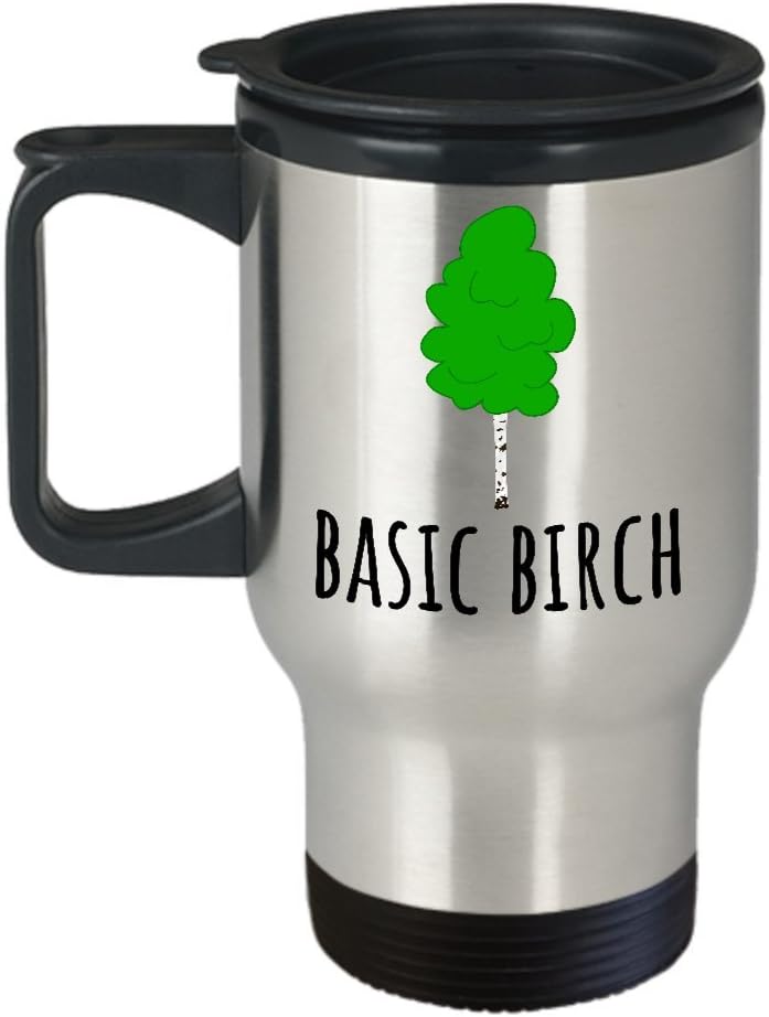 Funny Botanist Travel Mug – Botany Gift Idea – Biology, Ecology – Basic Birch – Forester, Logger