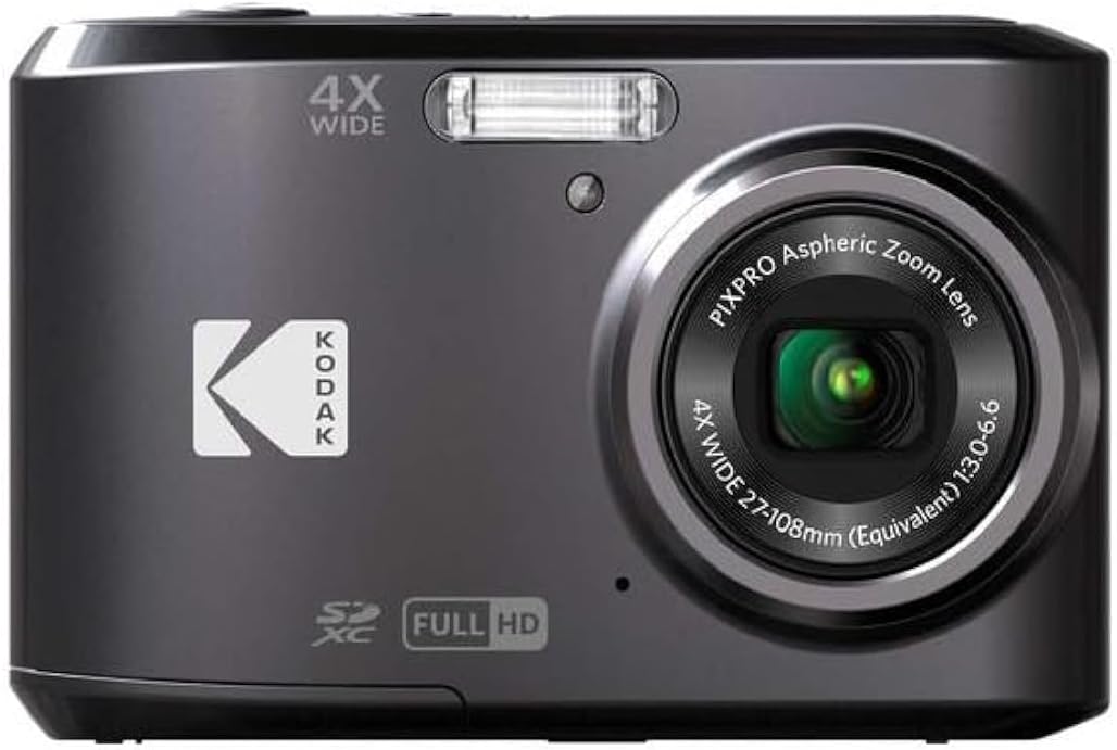 Kodak PIXPRO Friendly Zoom FZ43-BK 16MP Digital Camera with 4X Optical Zoom and 2.7″ LCD Screen (Black)