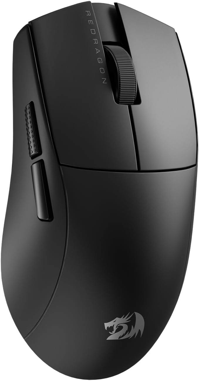 Redragon M916 PRO 3-Mode Wireless Gaming Mouse, 49G Ultra-Light 26K DPI Mouse w/Ergonomic Natural Grip Build, Full Programmable Buttons, Software Supports DIY Keybinds & DPI