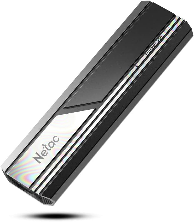 Netac 500GB Portable SSD Up to 1050MB/s Read 1000MB/s Write Speed Type-C USB 3.2 Gen 2, External Solid State Drive PCIe Gen3x4 NVMe1.3 Business Travel Essential Dust-Resistant, ZX10