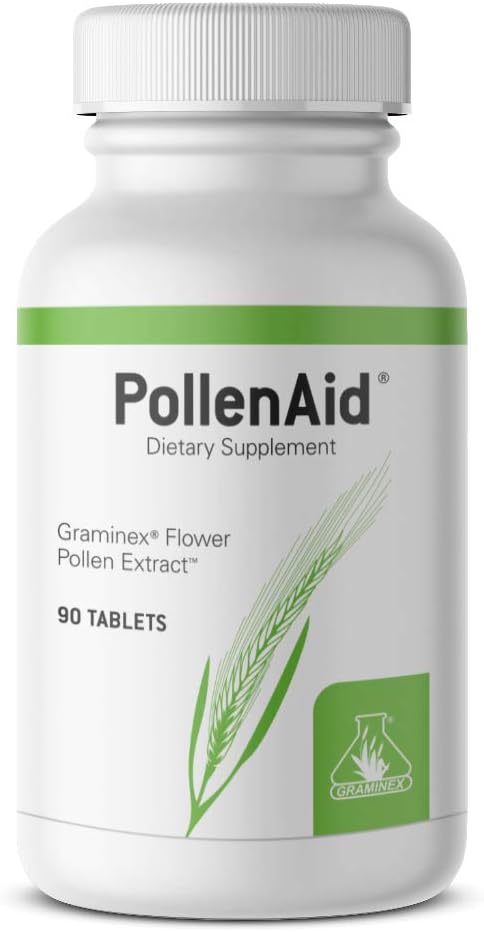 PollenAid Prostate Supplement: All Natural Prostate Support for Bladder Control & Urinary Tract Health, Rye Pollen Extract Made in USA, 90 Tablets