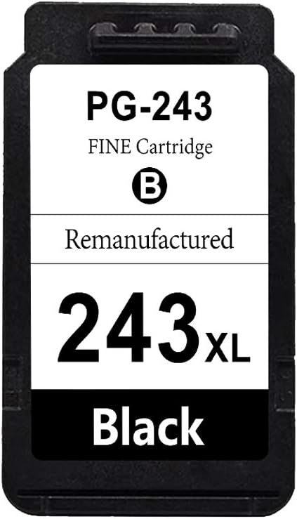 for Canon PG-243XL Remanufactured Ink Cartridge Compatible for PG243 243XL Fine Cartridge for Canon TR4520 TS302 TS202 MX490 MX492 MX495 MG2420 MG2520 MG2525 MG2922 MG3020 Printers 1 Black