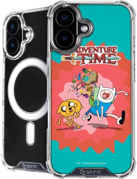 Skinit Phone Case Compatible with MagSafe iPhone 16 – Officially Licensed Adult Swim Adventure Time Jake and Finn Design