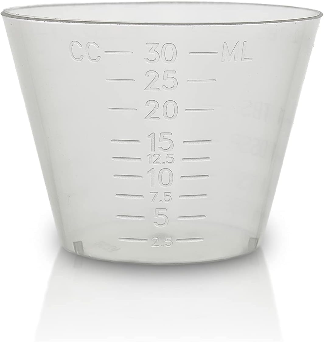 200ct, 1oz, Flexible Graduated Measuring Medicine Cups, Non-Sterile, Semi-Clear, Easy Read