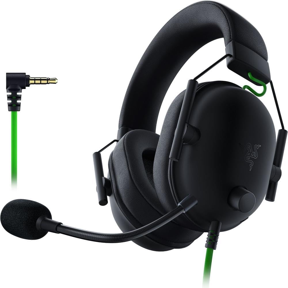 Razer BlackShark V2 X Gaming Headset: 7.1 Surround Sound – 50mm Drivers – Memory Foam Cushion – For PC, PS4, PS5, Switch – 3.5mm Audio Jack – Black