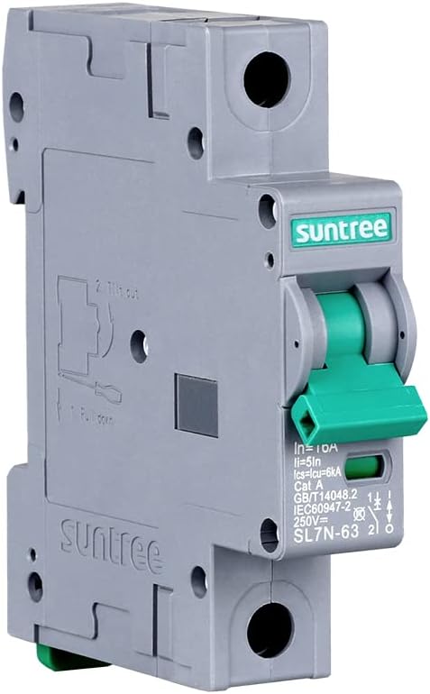 Renogy Suntree 16 Amp Single-Pole DC Circuit Breaker for Off-Grid Solar System, PV Combiner Box, Breaker Box