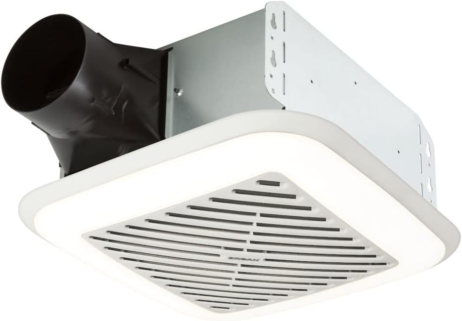 Broan-NuTone 791LEDM Ventilation Fan with LED Light and Roomside Installation, ENERGY STAR Certified, 110 CFM, 1.5 Sones, White