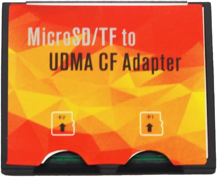 Mustpoint Dual Slot Micro SD TF to CF Adapter UDMA Adapter Compact Card Holder Type I Card Converter