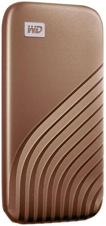 Western Digital 1TB My Passport SSD Portable External Solid State Drive, Gold, Sturdy and Blazing Fast, Password Protection with Hardware Encryption – WDBAGF0010BGD-WESN