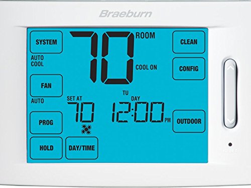 BRAEBURN 6100 Thermostat, Touchscreen Hybrid Universal 7, 5-2 Day or Non-Programmable, 1H/1C