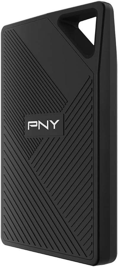 PNY RP60 1TB Portable SSD – Up to 2000MB/s, USB-C, USB 3.2 Gen2 – Rugged, IP65 Rated, Water, Dust, Drop Resistant – For Photos, Videos, Gaming and more – External Solid-State Drive – PSD0CS3060-1TB-RB