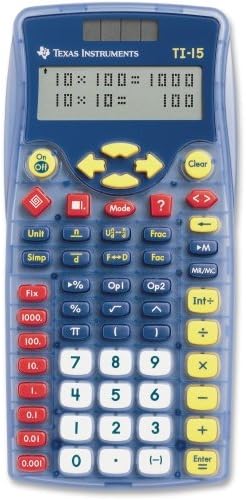 Texas Instruments TI-15 Explorer Elementary Calculator – 2 Line(s) – 11 Character(s) – Battery/Solar Powered – 6.9quot; x 3.5quot; x 0.7quot; – Blue