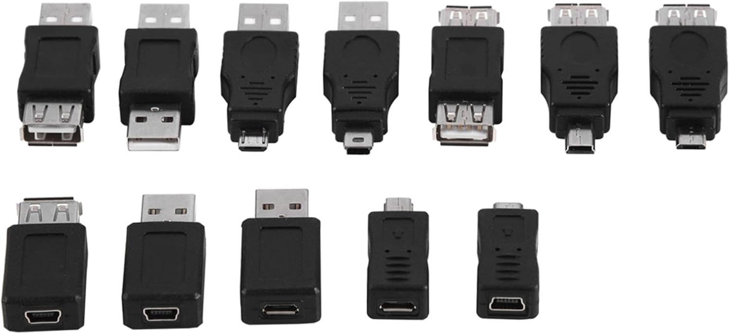 -Piece USB Converter Pack with Micro Male/Female Connectors – Fast Data Transfer Rates for Multiple Devices and Situations – Essential USB 2.0 Interface Accessories