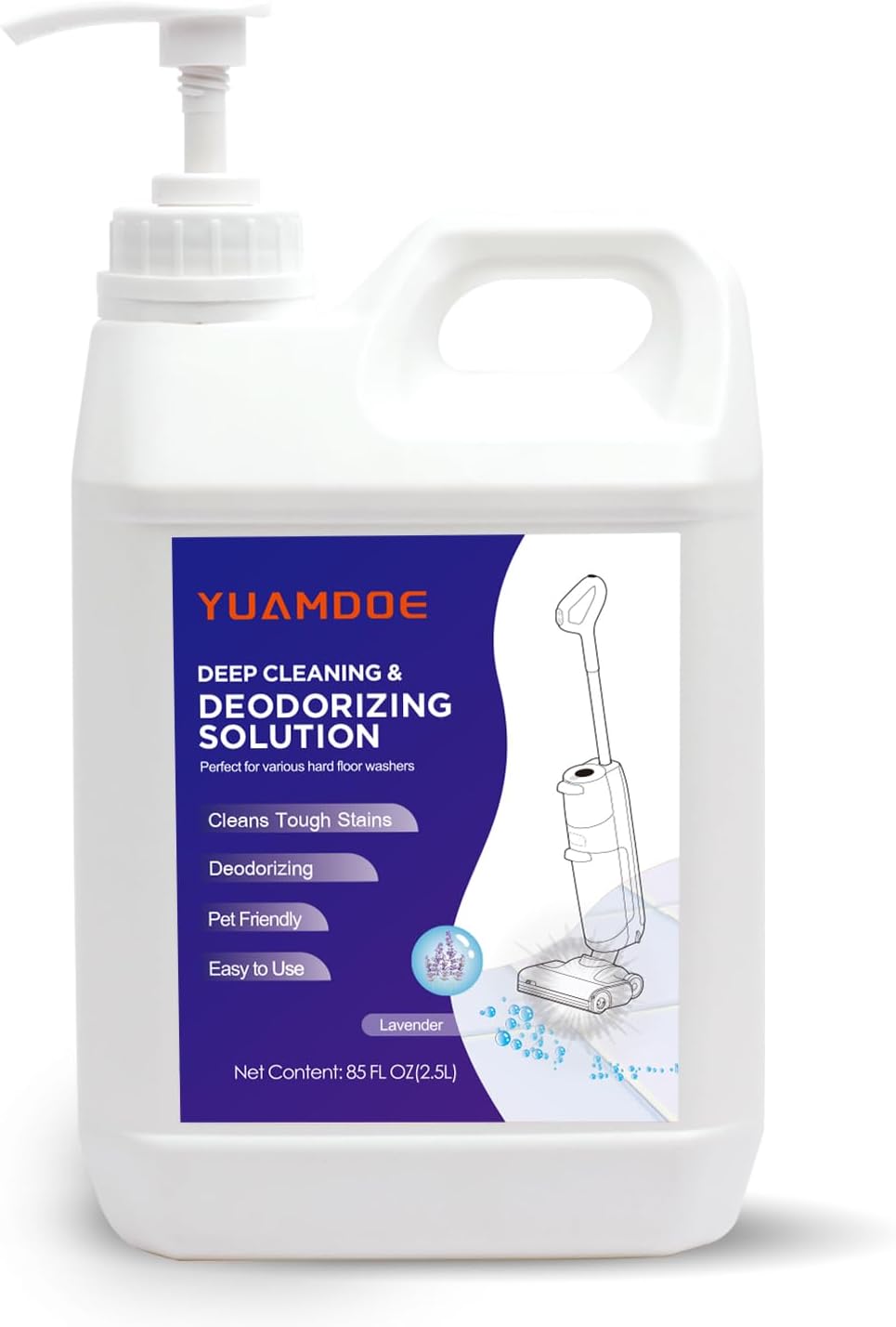 Deep Cleaning&Deodorizing Solution, 85FL OZ/2.5L, Designed for Tineco, Compatible with Floor One Series&iFloor Series(EXCEPT S5 Steam/S7 Steam/iFLOOR 5 Steam), Lavender Fragrance