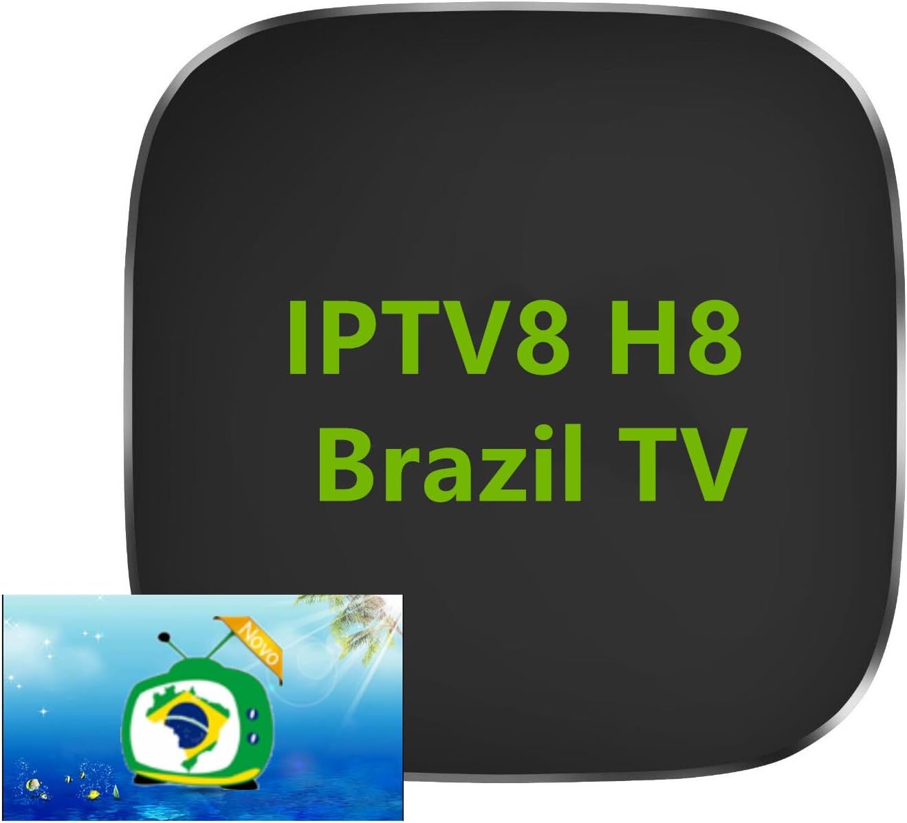 2024 IPTV8 H8 HD Box Brazil TV H8 Brazil Tv New Version Brazilian H8 Box Support 2.4GHz/ 5GHz WiFi 4K UHD Bluetooth 5.0 Brasil iptv Com Mais de 450+ Canais