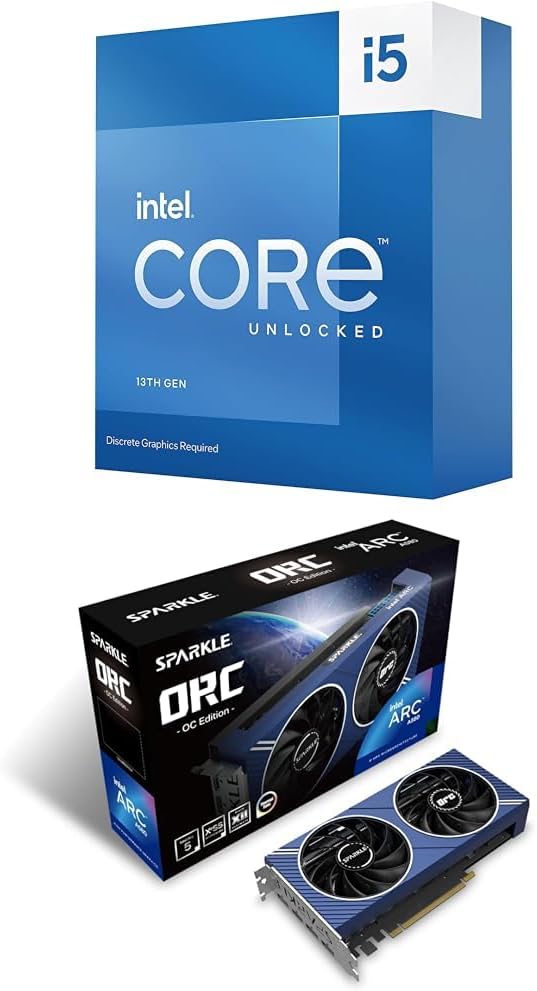 Intel Core i5-13600KFDesktop Processor + Sparkle Arc A580 ORC Graphics Card