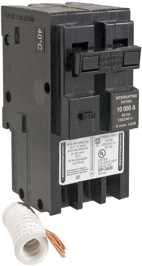 SCHNEIDER ELECTRIC 120/240-Volt 30-Amp HOM230EPD Miniature Circuit Breaker 120/240V 30A