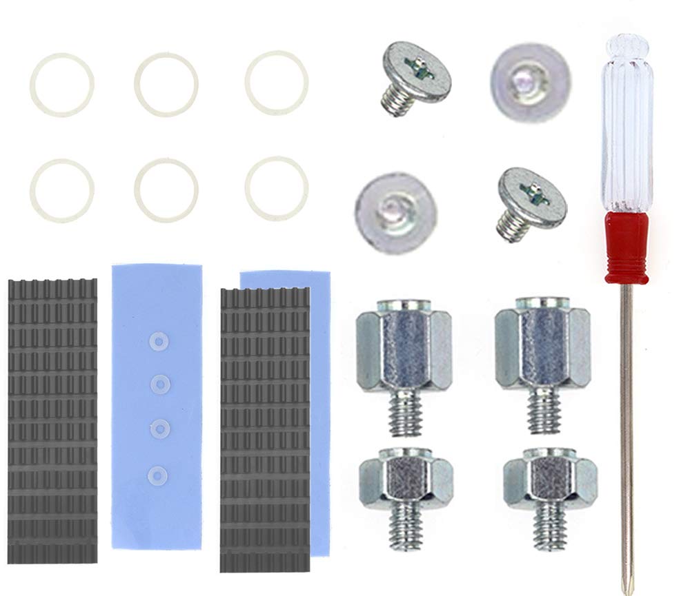 QTEATAK 2Pcs PCIe NVMe M.2 2280 SSD Heatsinks Cooler & Mounting Screws Screwdriver Kit…
