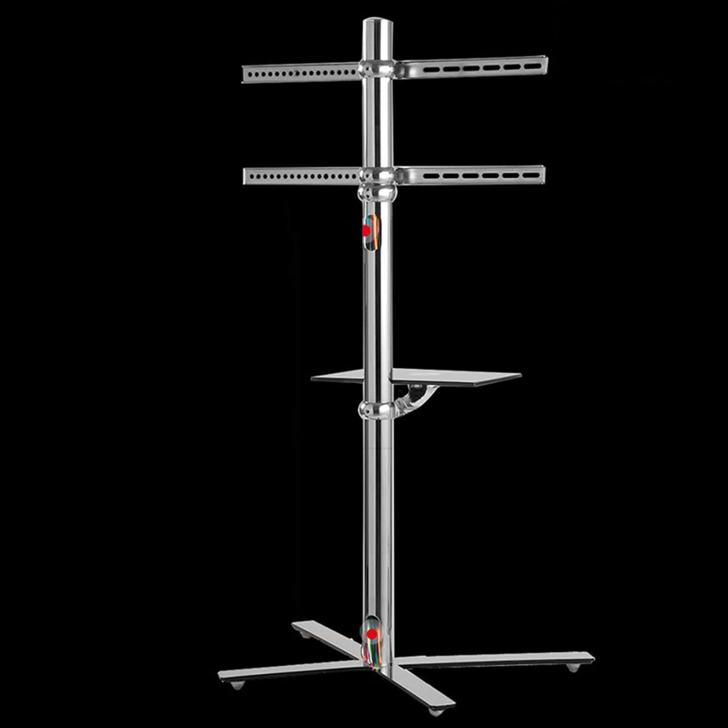 Universal TV Stand Universal TV Stand Mobile TV Cart on Wheels – Floor TV Stand for 32-60 Inch Screen, Height Adjustable TV Mount Stand with Cable Management, X-shaped Stable Base with Mobile Pulley