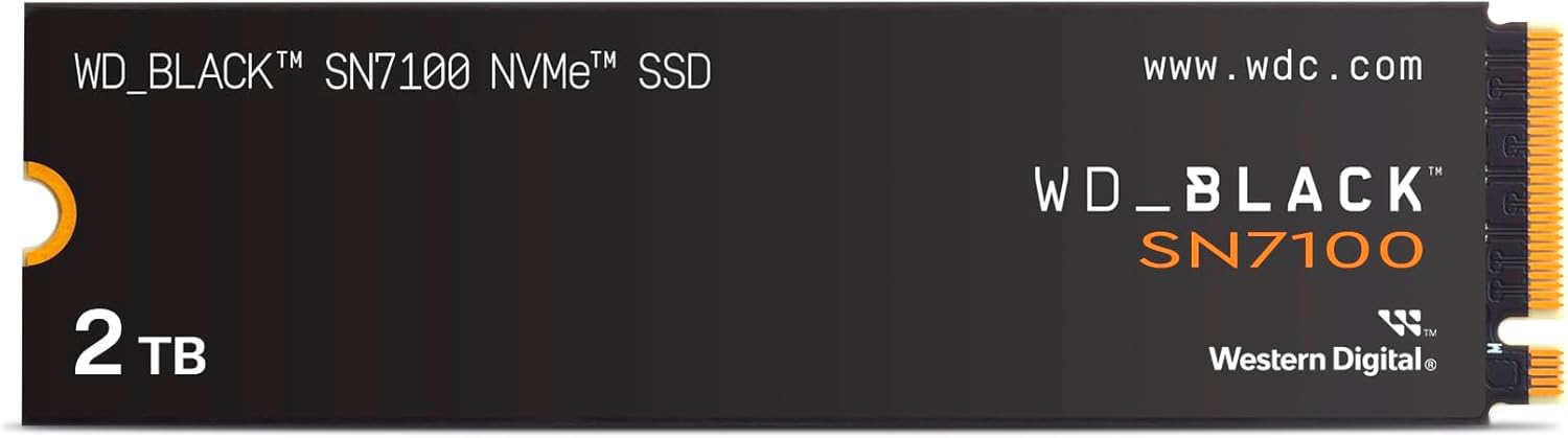 WD_BLACK 2TB SN7100 NVMe Internal Gaming SSD Solid State Drive – Gen4 PCIe, M.2 2280, Up to 7,250 MB/s – WDS200T4X0E