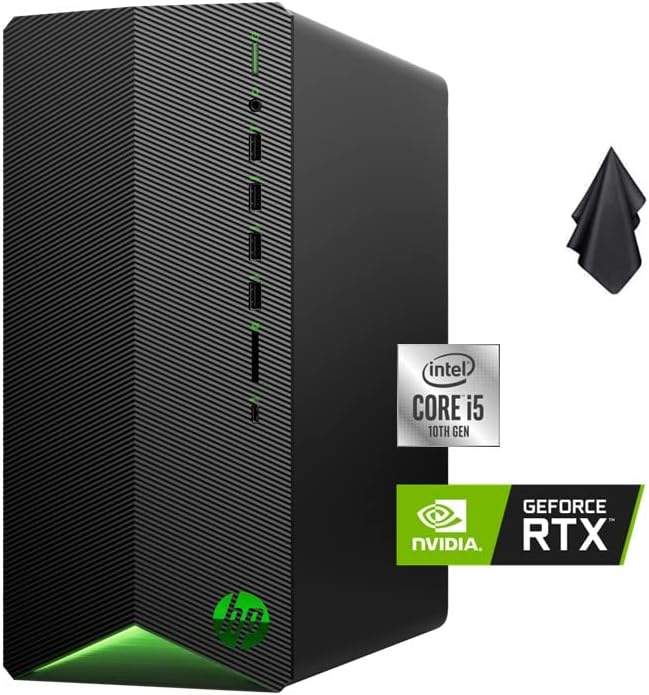 HP 2022 Pavilion Gaming Desktop TG01 Gaming Desktop, Intel Core i5-10400F Processor, NVIDIA GeForce RTX 3060, 9 Ports, HDMI, Wireless-AC, Bluetooth, Windows 11 Home (32GB RAM | 2TB SSD)