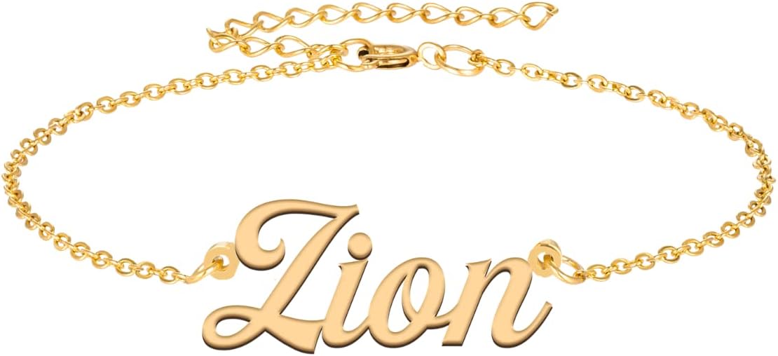 Name Bracelet Personalized Gold Plated Stainless Steel Custom Anklet Jewelry for Women Sister