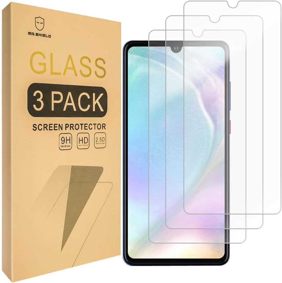 Mr.Shield [3-PACK] Designed For Huawei (P30 Lite) [Tempered Glass] Screen Protector [Japan Glass With 9H Hardness] with Lifetime Replacement