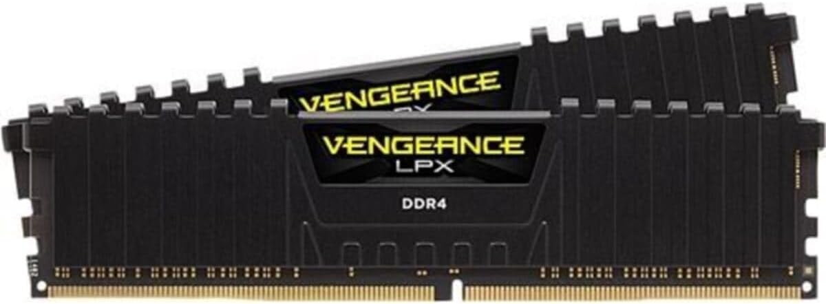 CORSAIR Vengeance LPX 16GB (2 x 8GB) DDR4 3600 (PC4-28800) C20 1.35V AMD Optimized Memory – Black