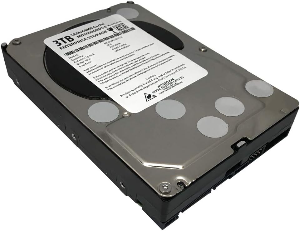 MaxDigital 3TB 7200RPM 64MB Cache SATA 6.0Gb/s (Enterprise Storage) 3.5inch Internal Hard Drive (Renewed)