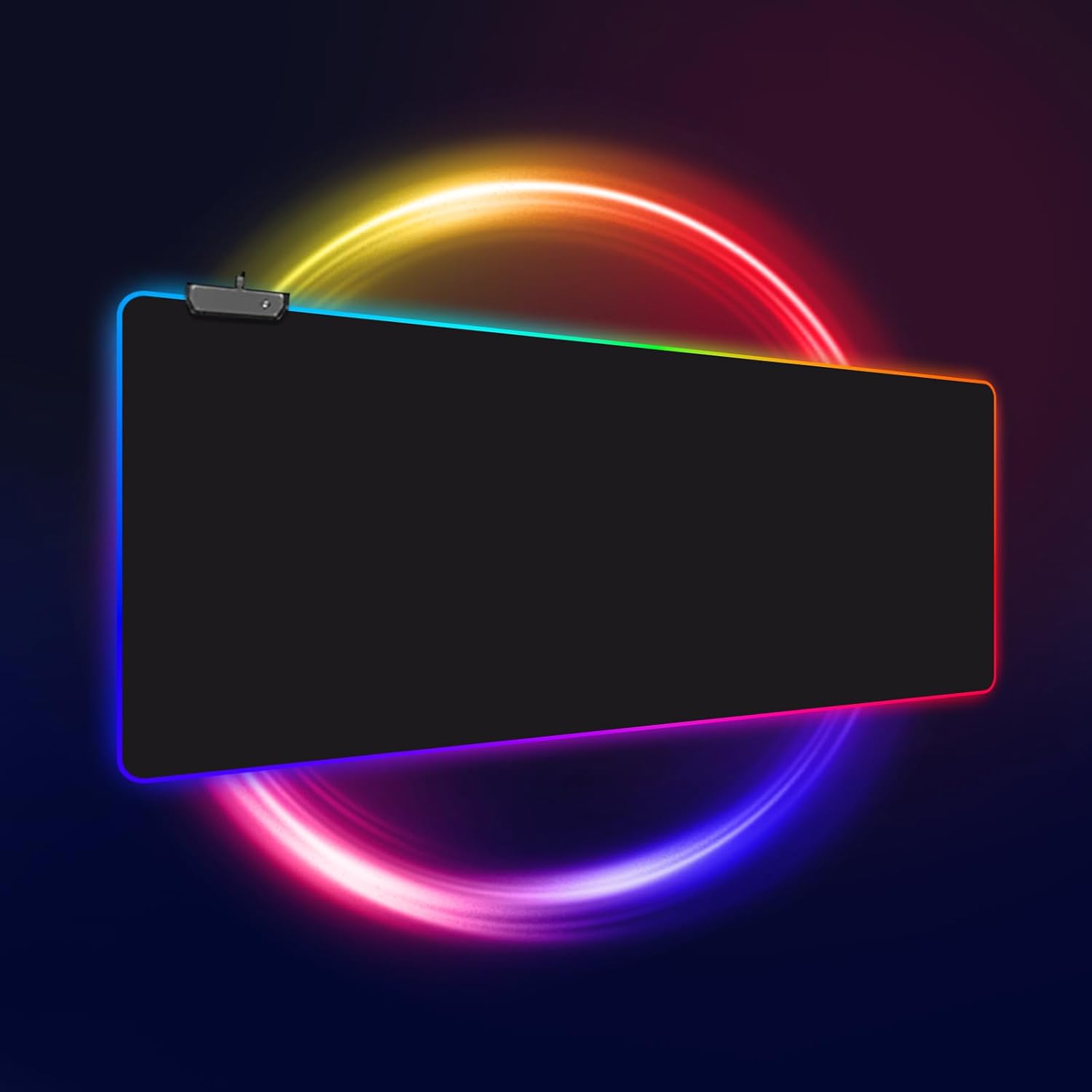 RGB Gaming Mouse Pad,Large Mouse Pad,13 Colors Led Light RGB PC Gaming Desk Mat, Non-Slip Rubber Based with Waterproof Coating Big Mouse Pad 35.4 x 15.75 in