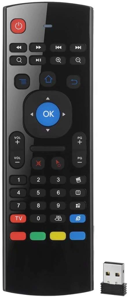 Fly Mouse for Android tv Box, MX3 Wireless Keyboard 2.4G Smart TV Remote with Motion Sensing Game Handle Android Remote Control for Android TV Box PC TV Projector HTPC All-in-one PC