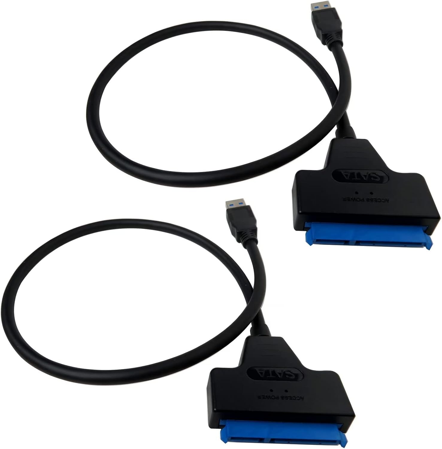 2 Pack USB 3.0 to 2.5″ SATA III Hard Drive Adapter Cable/UASP -SATA to USB3.0 Converter