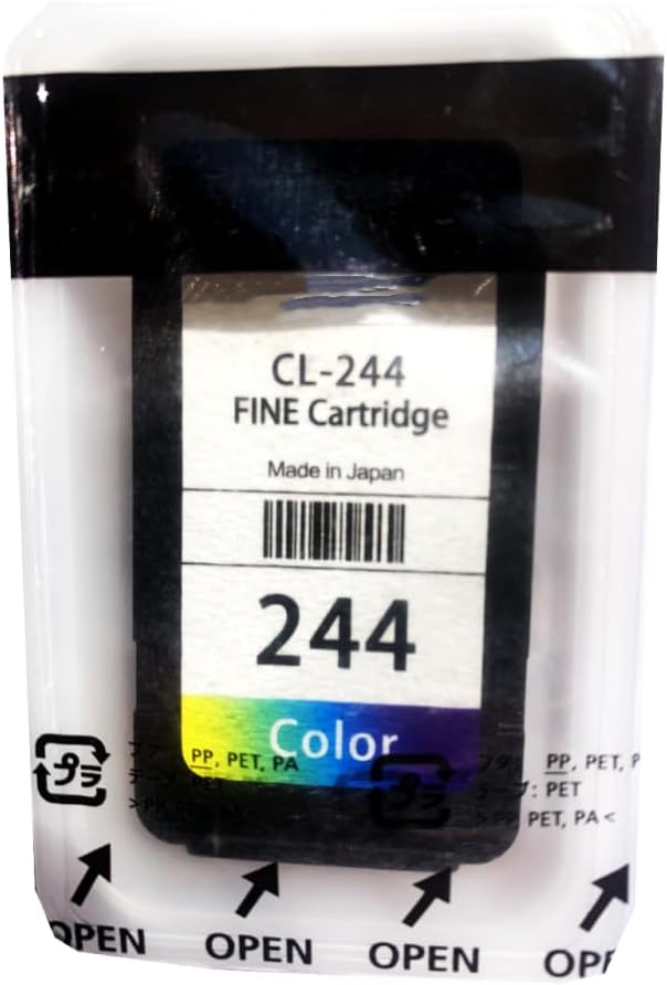 Canon Printer PG243 CL244 Compatible for Ink Cartridge Mg2520s 2522ts3120 3122 Mx492 Printer is Connected for Ink Supply (244 tri-Color)