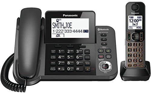 Panasonic KX-TGF380M DECT 6.0 Plus Corded / Cordless 2-Handset Landline Telephone System (Renewed)