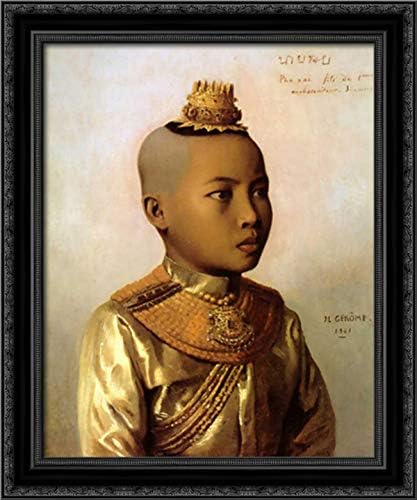 Pho Xai 20×24 Black Ornate Wood Framed Canvas Art by Jean Leon Gerome