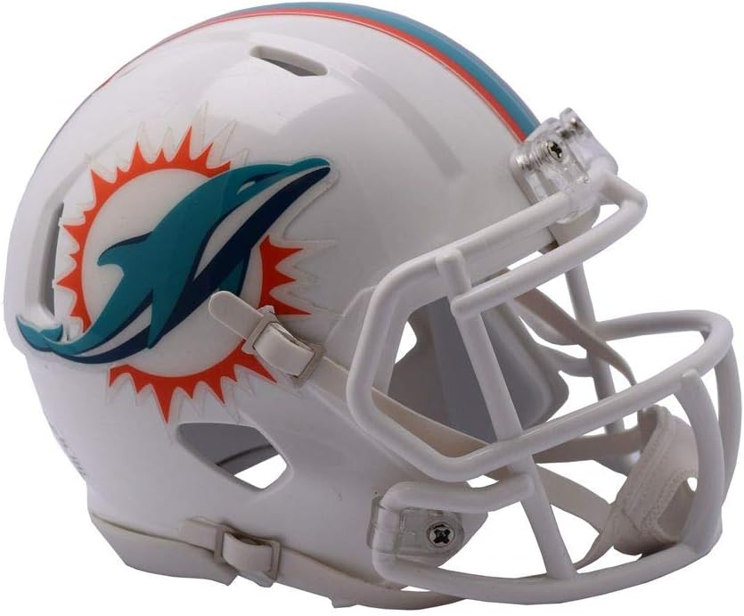 Riddell NFL Miami Dolphins Unisex Replica Mini Speed Stylemiami Dolphins Helmet Replica Mini Speed Style 2018, Team Colors, One Size