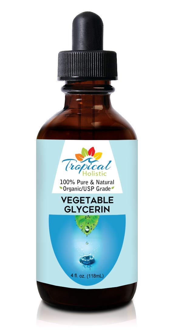 Organic Vegetable Glycerin Liquid 4 oz – 100% Pure Glycerin for DIY Beauty Products, Soaps, Artwork – Colorless, Odorless Vegetable Glycerin for Hair and Skin