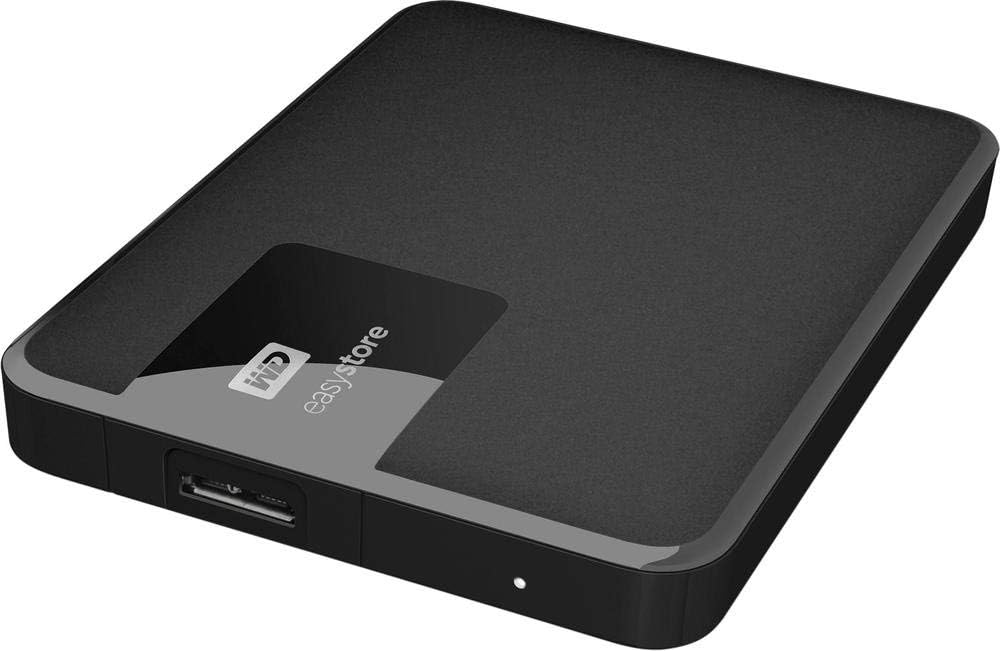 Western Digital WD WDBKUZ0020BBK-WESN Easystore 2TB External USB 3.0 Portable Hard Drive – Black