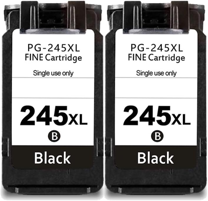 Remanufactured for Canon 245 Ink Cartridge Replacement for Canon PG-245XL 245 XL for Pixma MX492 MX490 MG2420 MG2520 MG2522 MG2920 MG2922 MG3022 MG3029 2 Black